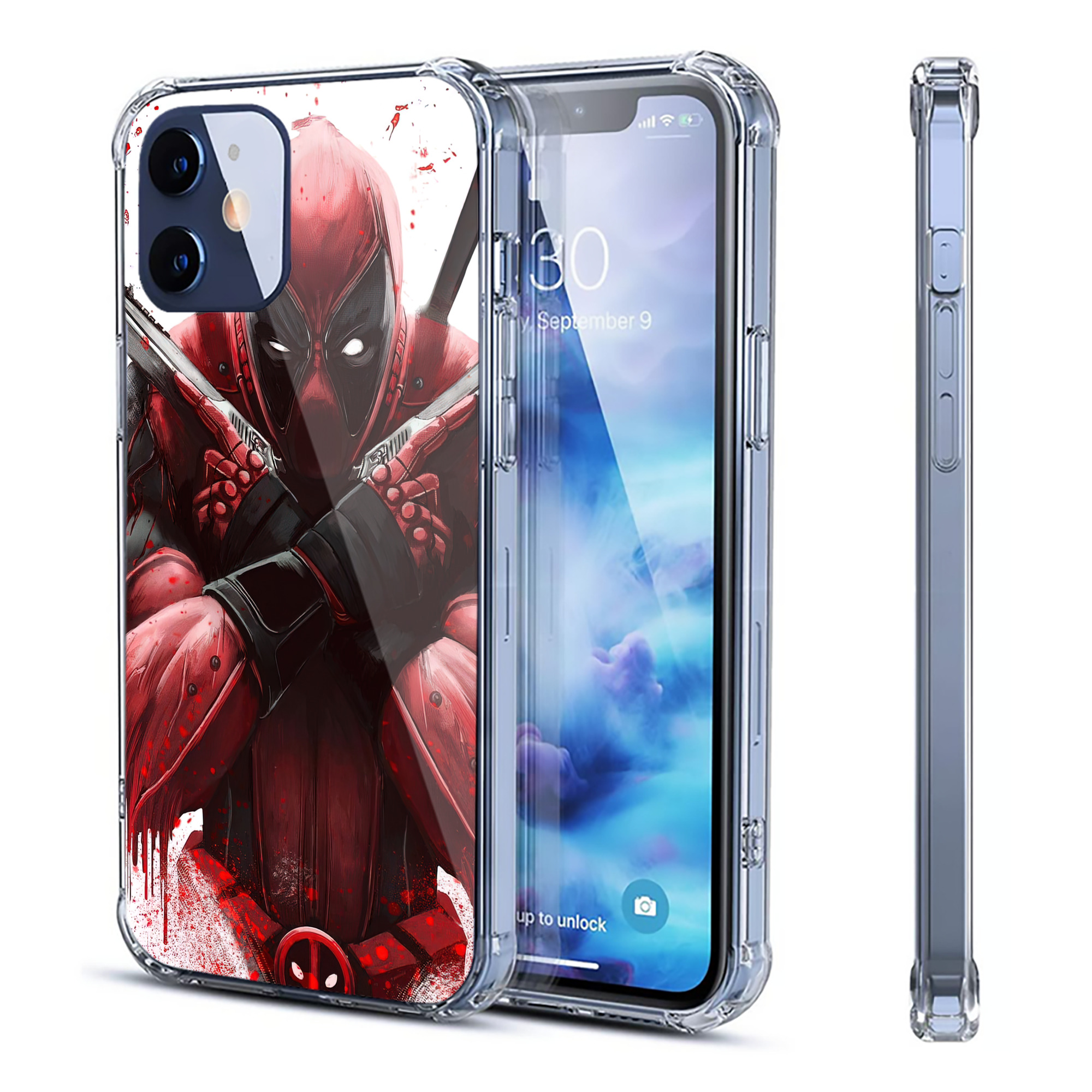 （画像用） Deadpool デッドプール 【iPhone 12シリーズ対応】透明スマホケース（クリアソフトケース）